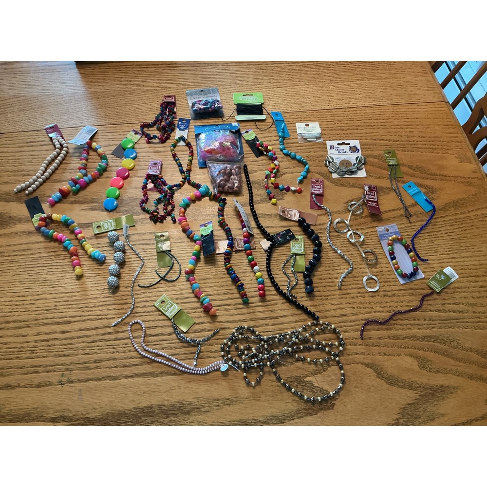 Jewelry Making Bead Lot of 33 Bead Gallery Blue Moon Beads Hildie & Jo Craft